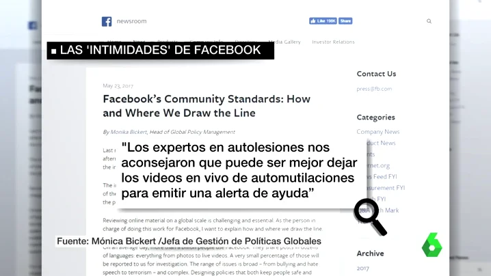 Captura de parte del manual interno de Facebook filtrado