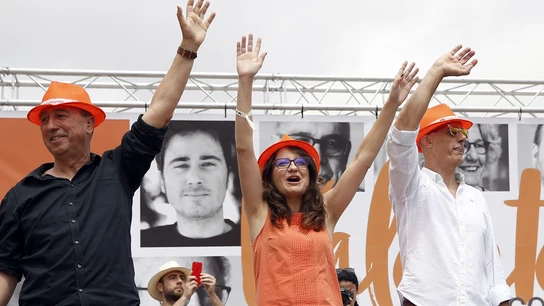 Mónica Oltra durante el acto de celebración del segundo aniversario del pacto del botánico Mónica Oltra durante el acto de celebración del segundo aniversario del pacto del botánico