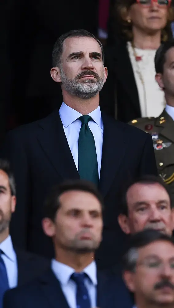 Felipe VI, en la grada del Vicente Calderón Felipe VI, en la grada del Vicente Calderón