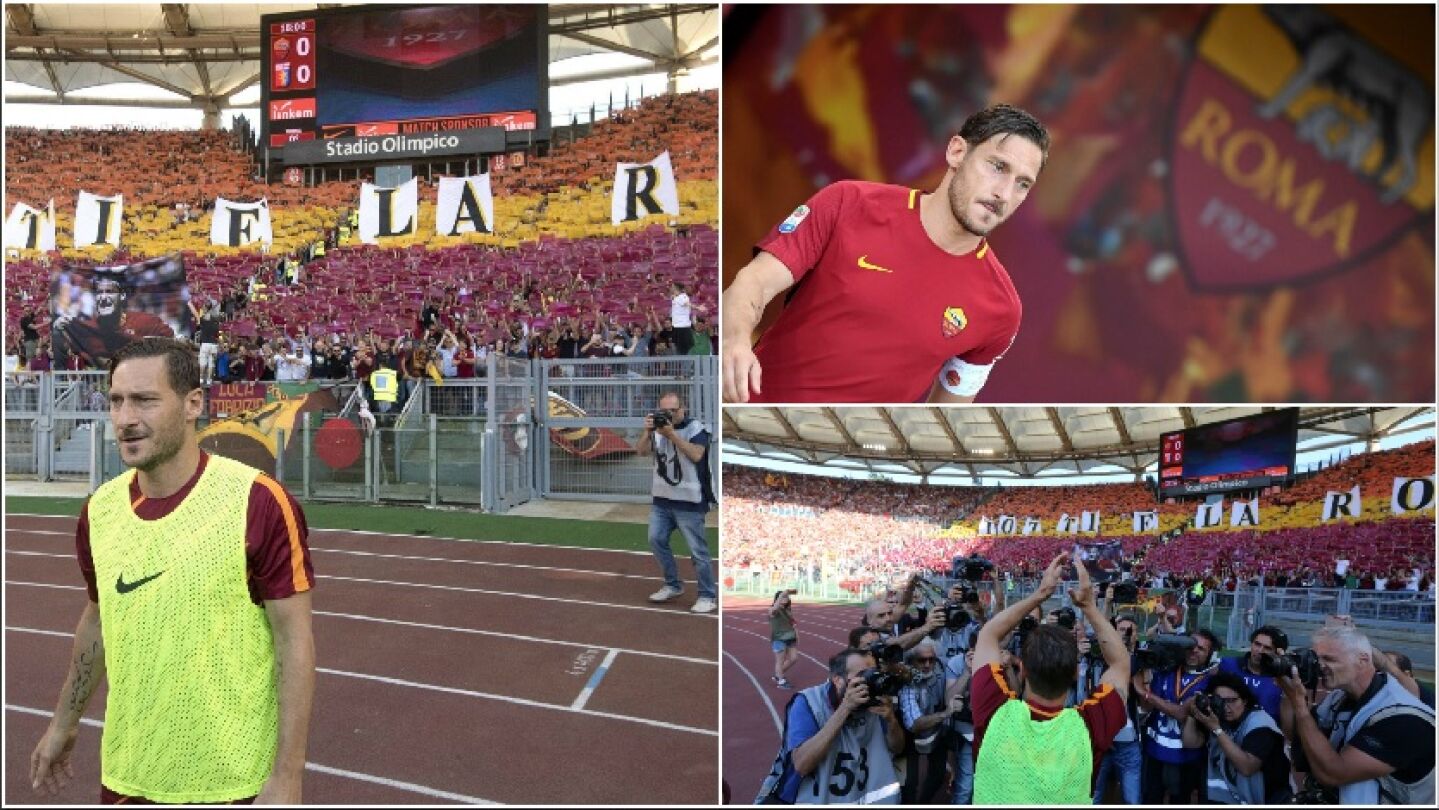 Francesco Totti, en su despedida en el Ol&iacute;mpico