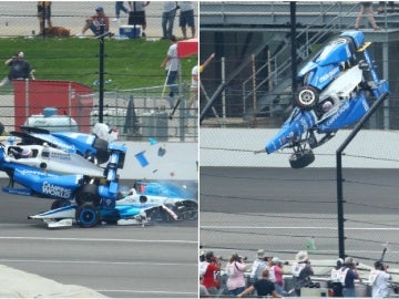 Accidente entre Scott Dixon y Jay Howard Accidente entre Scott Dixon y Jay Howard