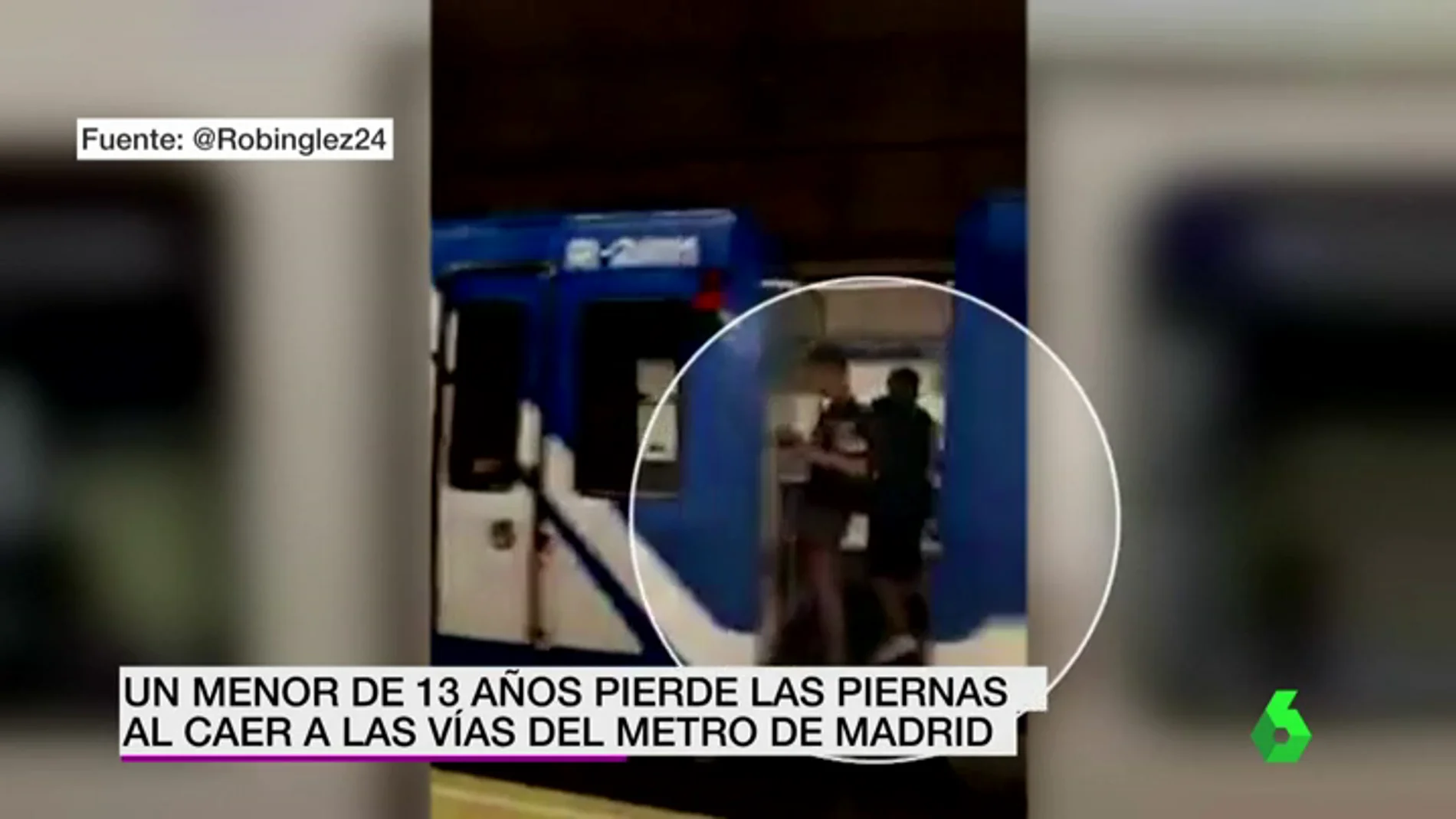 Frame 3.703789 de: Un joven de 13 años pierde las dos piernas tras ser arrollado por el metro de Madrid