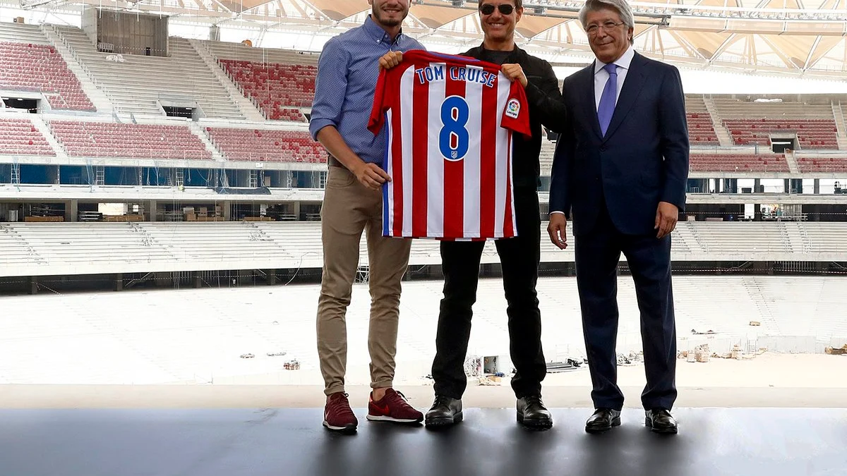 Tom Cruise, visita el Wanda Metropolitano Tom Cruise, visita el Wanda Metropolitano