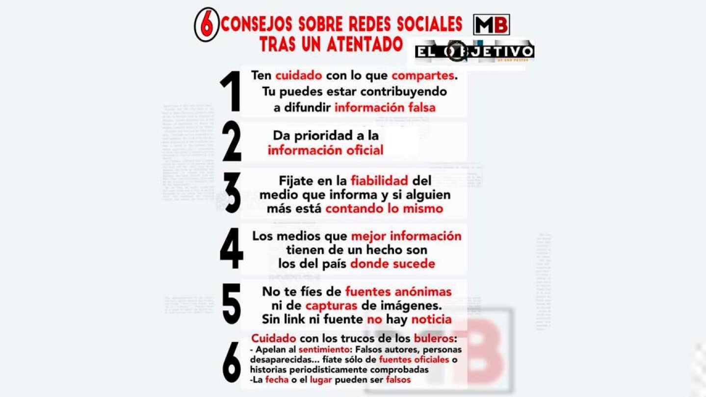 Los consejos de 'Maldito Bulo' tras un atentado terrorista