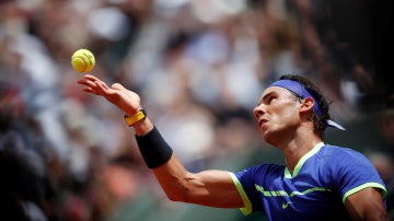 Rafa Nadal, durante su partido contra Bautista