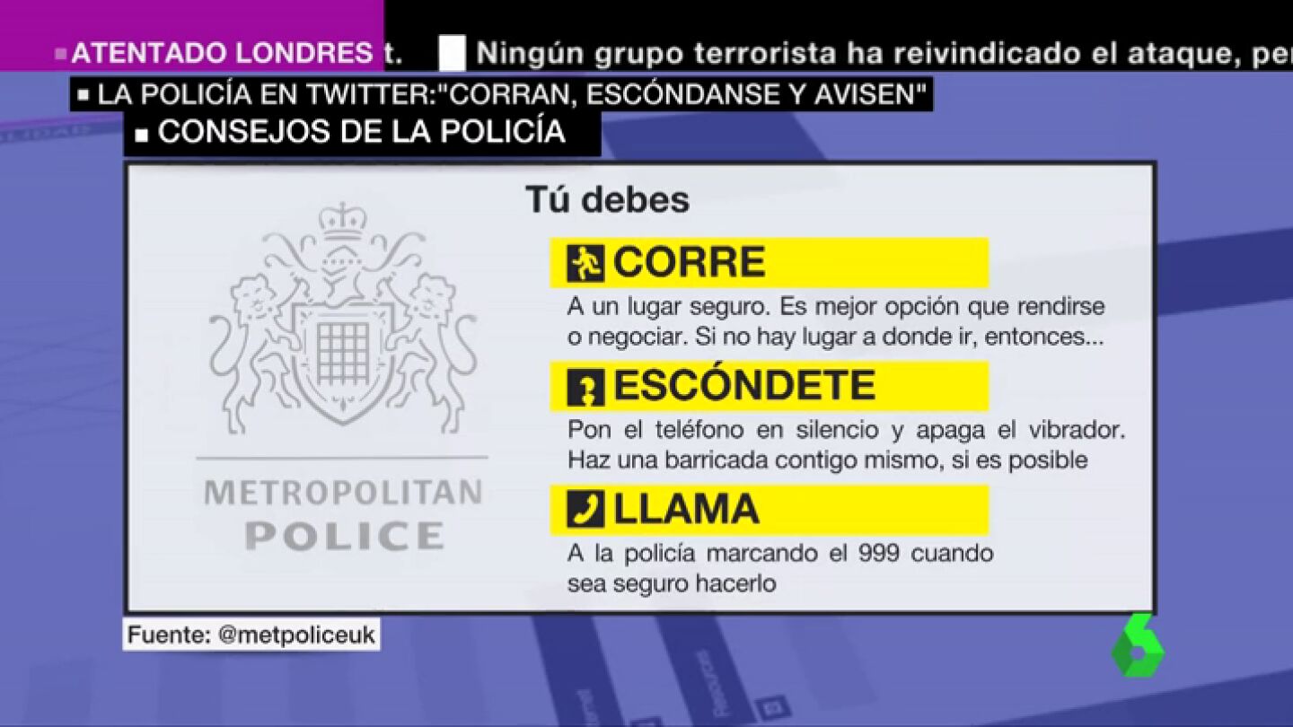 Los consejos de la Polic&iacute;a brit&aacute;nica