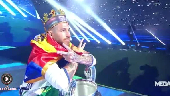 Sergio Ramos, en la fiesta de la Duodécima