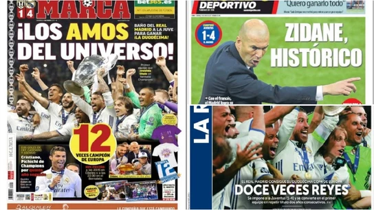 La prensa se rinde al Madrid de Zidane La prensa se rinde al Madrid de Zidane