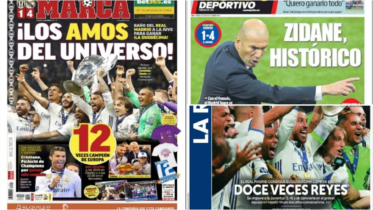 La prensa se rinde al Madrid de Zidane La prensa se rinde al Madrid de Zidane