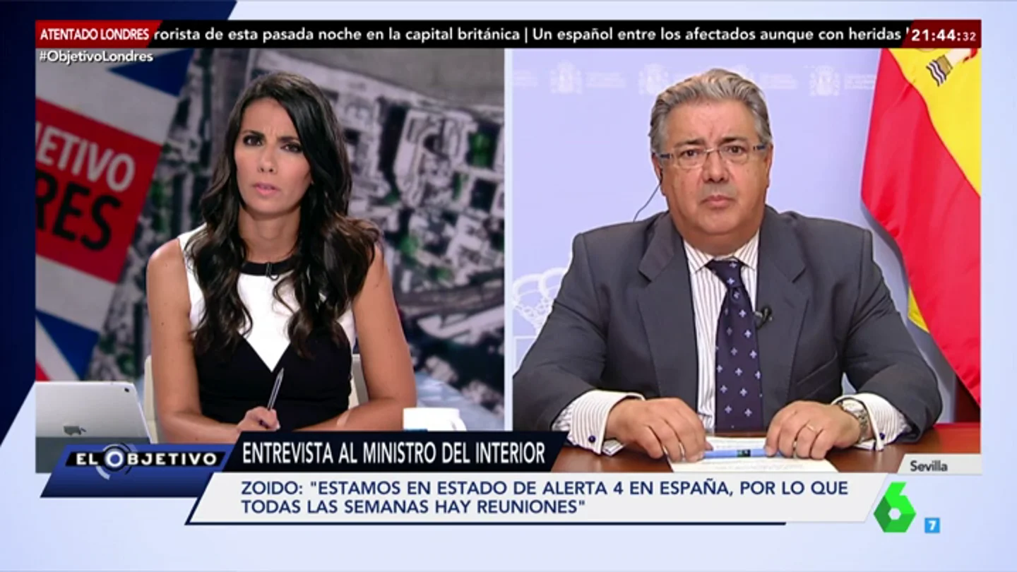Frame 13.150097 de: Juan Ignacio Zoido: "No hay especial circunstancia para elevar el estado de alerta terrorista en España al máximo" Frame 13.150097 de: Juan Ignacio Zoido: "No hay especial circunstancia para elevar el estado de alerta terrorista en España al máximo"