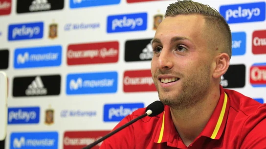 Deulofeu, en la rueda de prensa Deulofeu, en la rueda de prensa