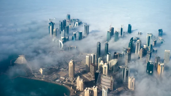 Vista aérea de Doha, Catar Vista aérea de Doha, Catar