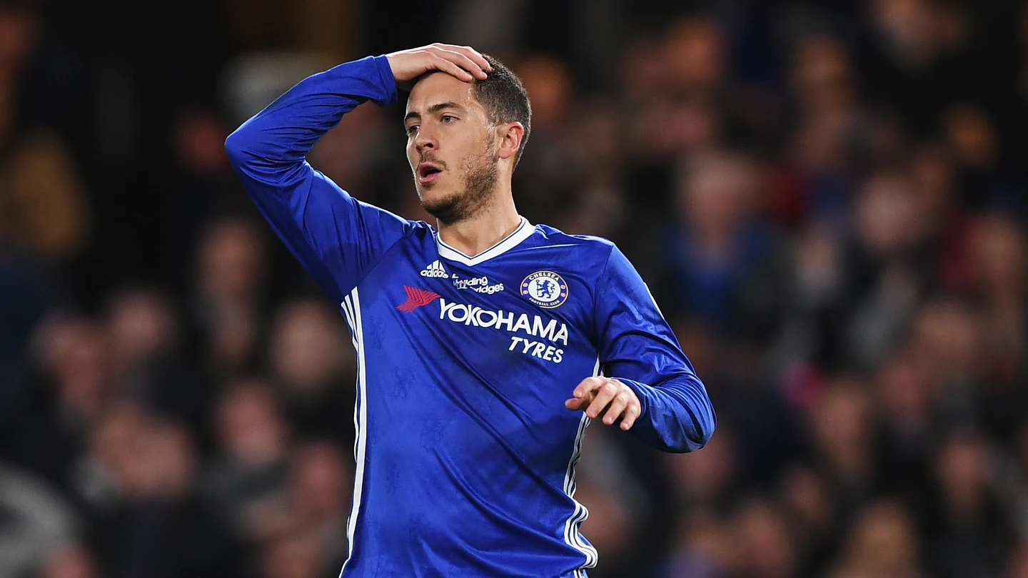 Hazard, en un partido con el Chelsea Hazard, en un partido con el Chelsea