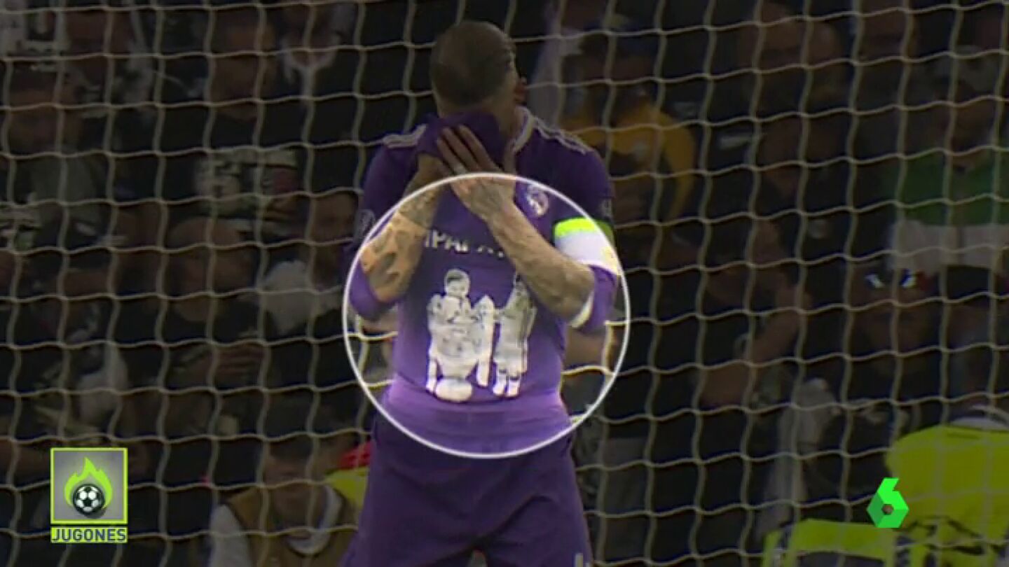 Frame 5.877142 de: &iquest;Qu&eacute; llevaba Ramos debajo de su camiseta por si marcaba en la final de Champions?