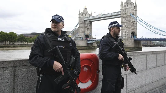 Vista de las medidas de seguridad en Londres Vista de las medidas de seguridad en Londres