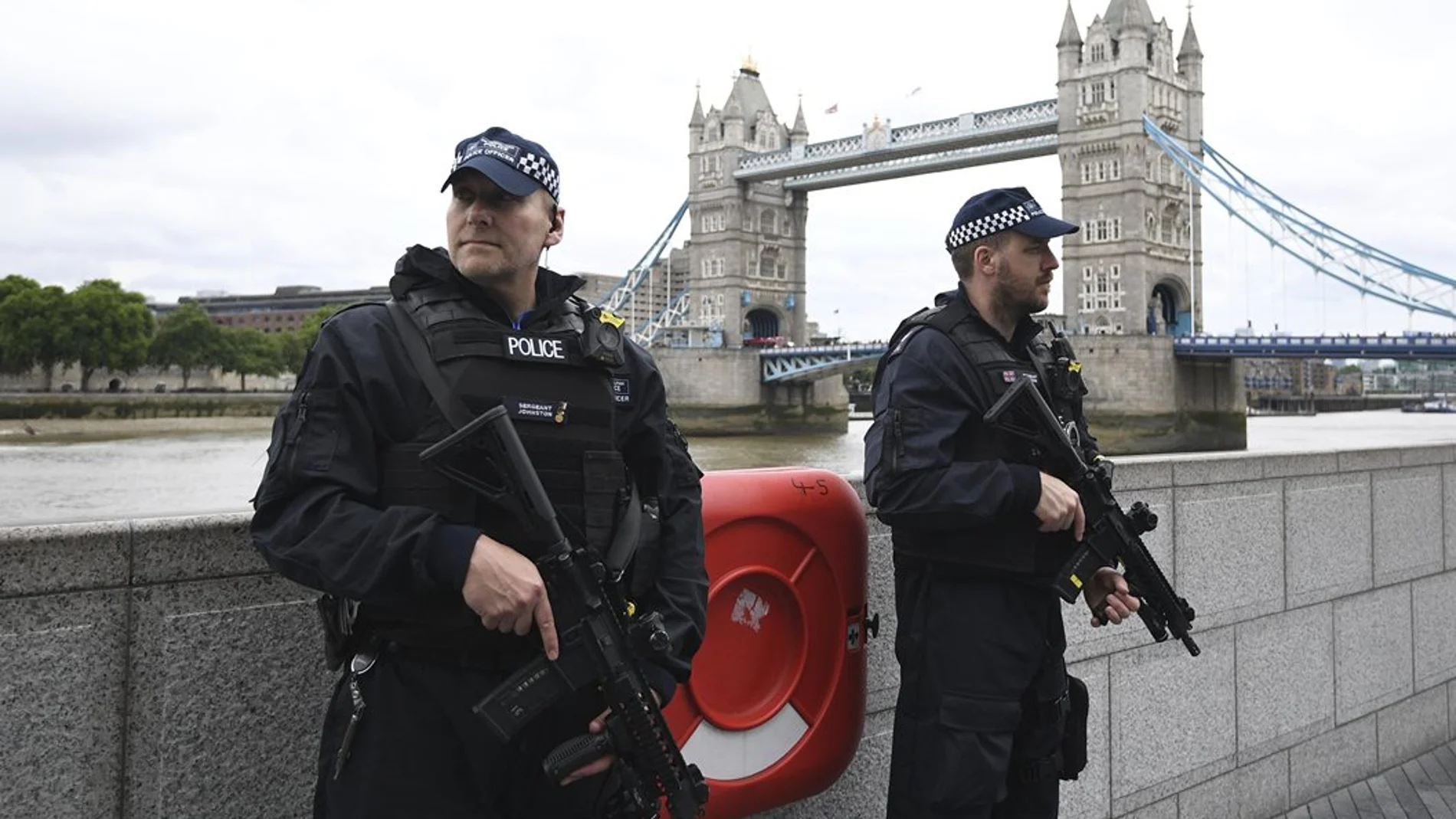 Vista de las medidas de seguridad en Londres