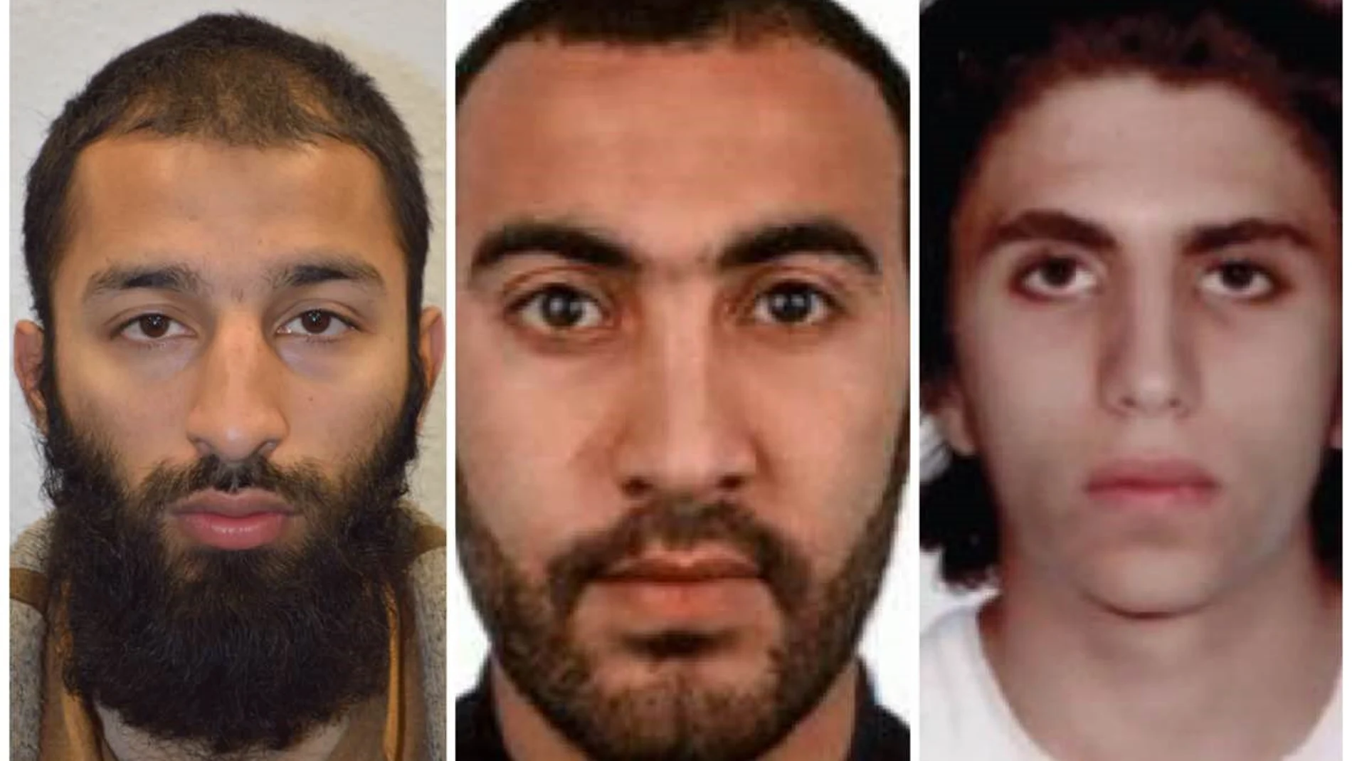 Khuram Shazad Butt, Rachid Redouane and Youssef Zaghba, los tres autores del atentado en Londres