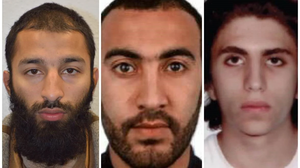 Khuram Shazad Butt, Rachid Redouane and Youssef Zaghba, los tres autores del atentado en Londres