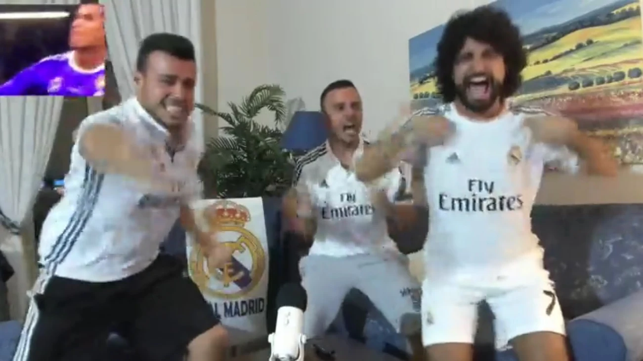 Tres napolitanos se graban viendo la final de Champions