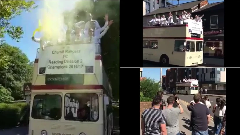 Los jugadores del Charvil Rangers celebran el título Los jugadores del Charvil Rangers celebran el título