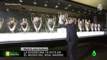 Frame 7.460205 de: La Duodécima ya se encuentra en la sala 'Reyes de Europa' del Tour del Bernabéu 