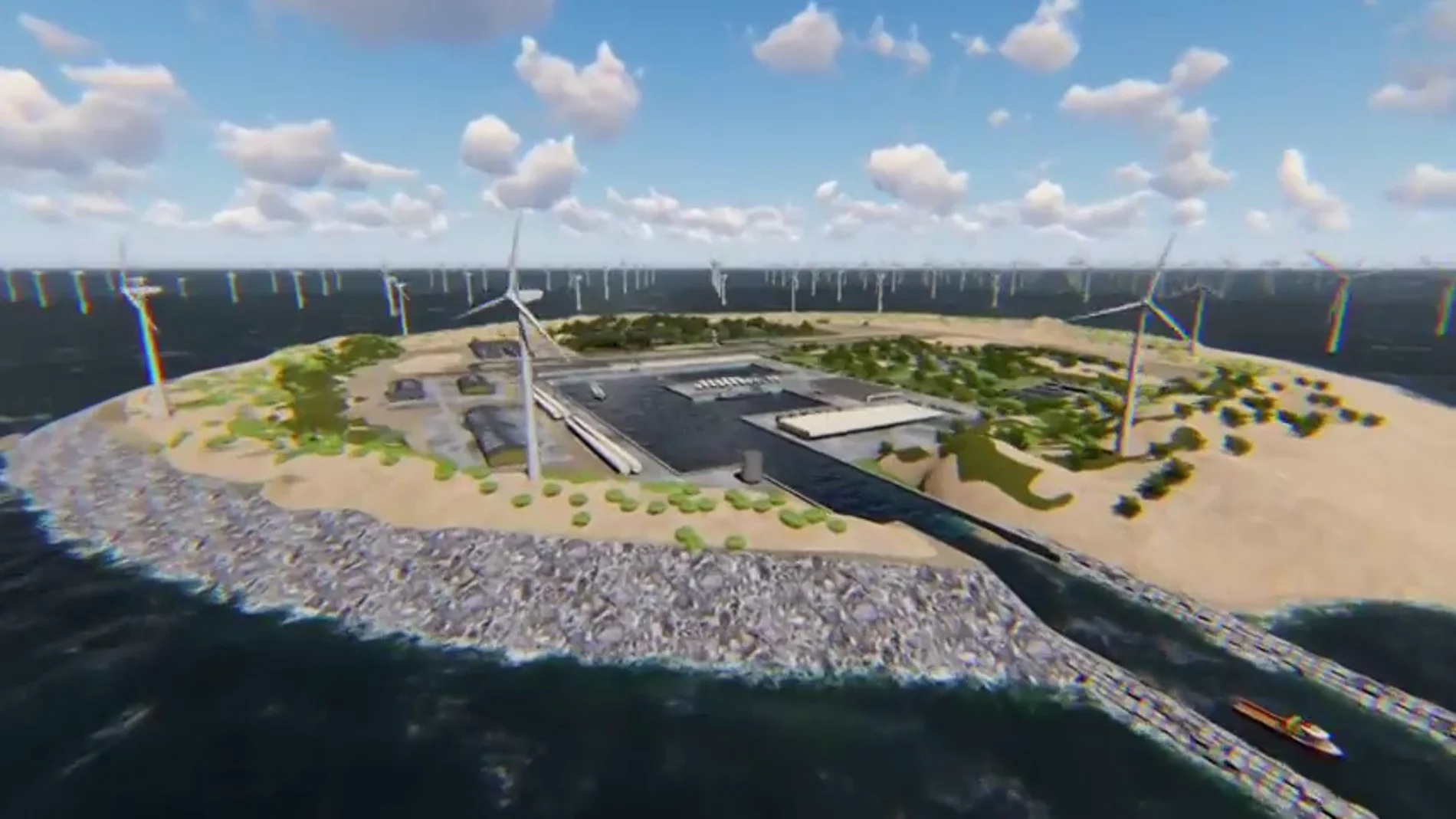 Frame 6.237689 de: 'Dogger Island', la gigantesca isla artificial que suministrará energía renovable a 80 millones de personas en Europa