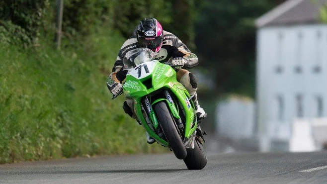 Davey Lambert, en el Tourist Trophy de la Isla de Man