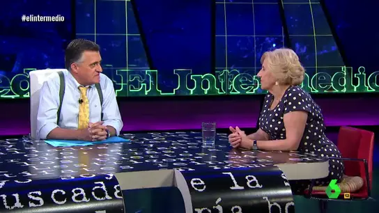 Carmena habla con Wyoming en El Intermedio Carmena habla con Wyoming en El Intermedio