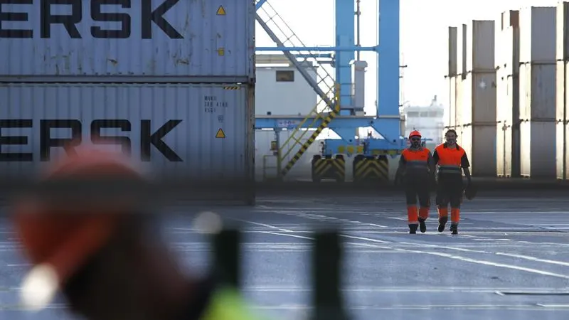 Estibadores en el puerto de Algeciras