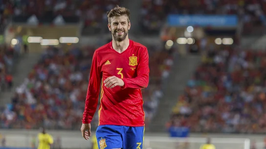 Gerard Piqué, en el partido ante Colombia Gerard Piqué, en el partido ante Colombia