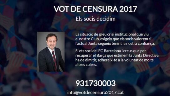 Moci&oacute;n de censura de Benedito contra Bartomeu