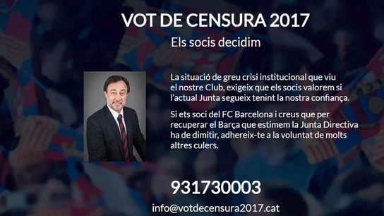 Moción de censura de Benedito contra Bartomeu Moción de censura de Benedito contra Bartomeu