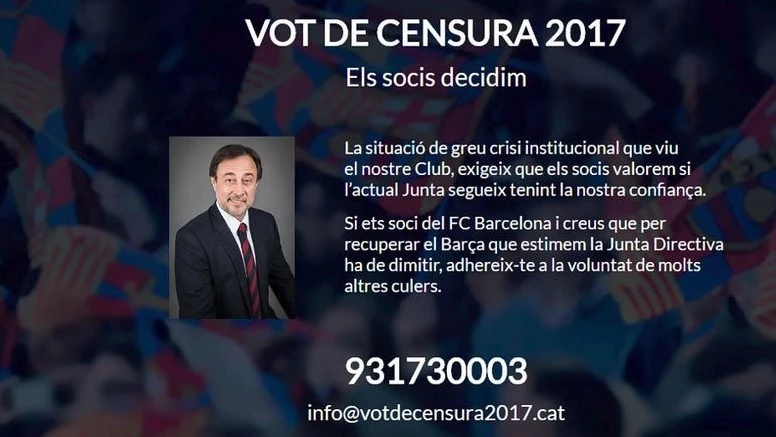 Moción de censura de Benedito contra Bartomeu