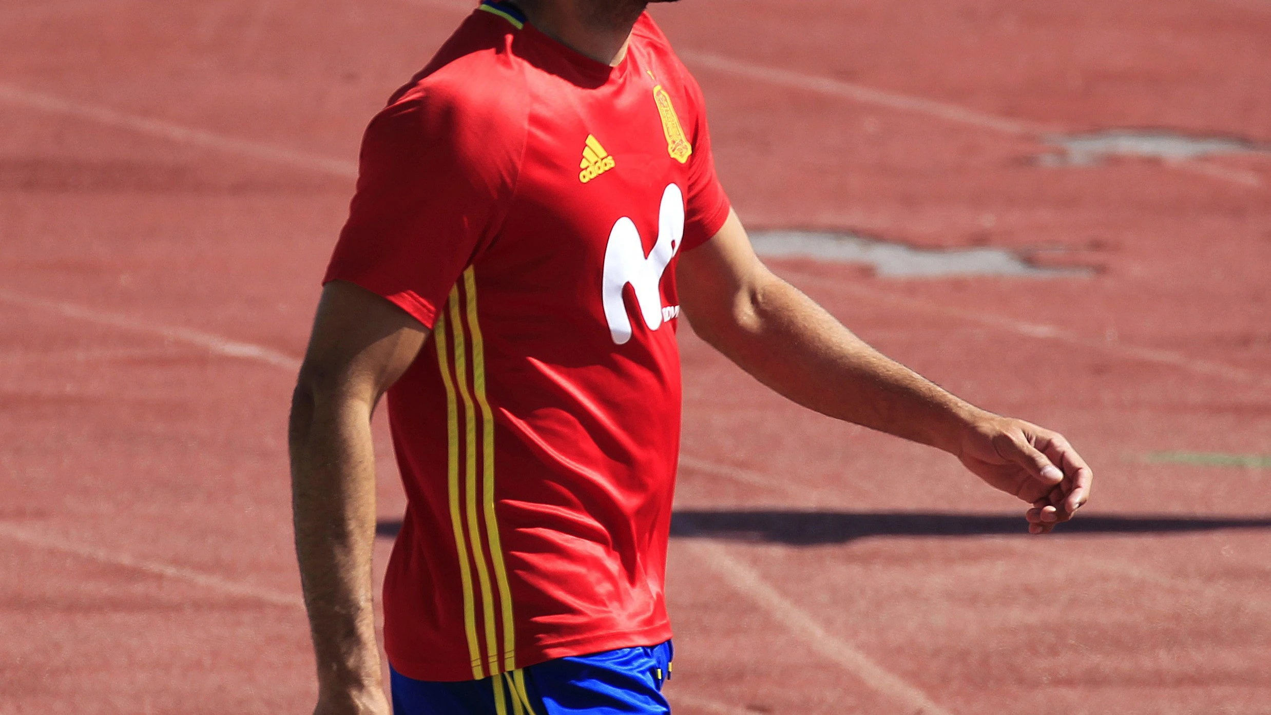 Diego Costa, en un entrenamiento de la selección española