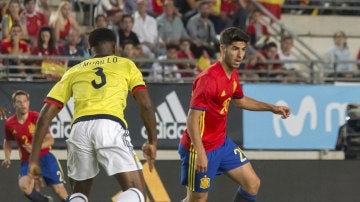 Marco Asensio, en el partido ante Colombia