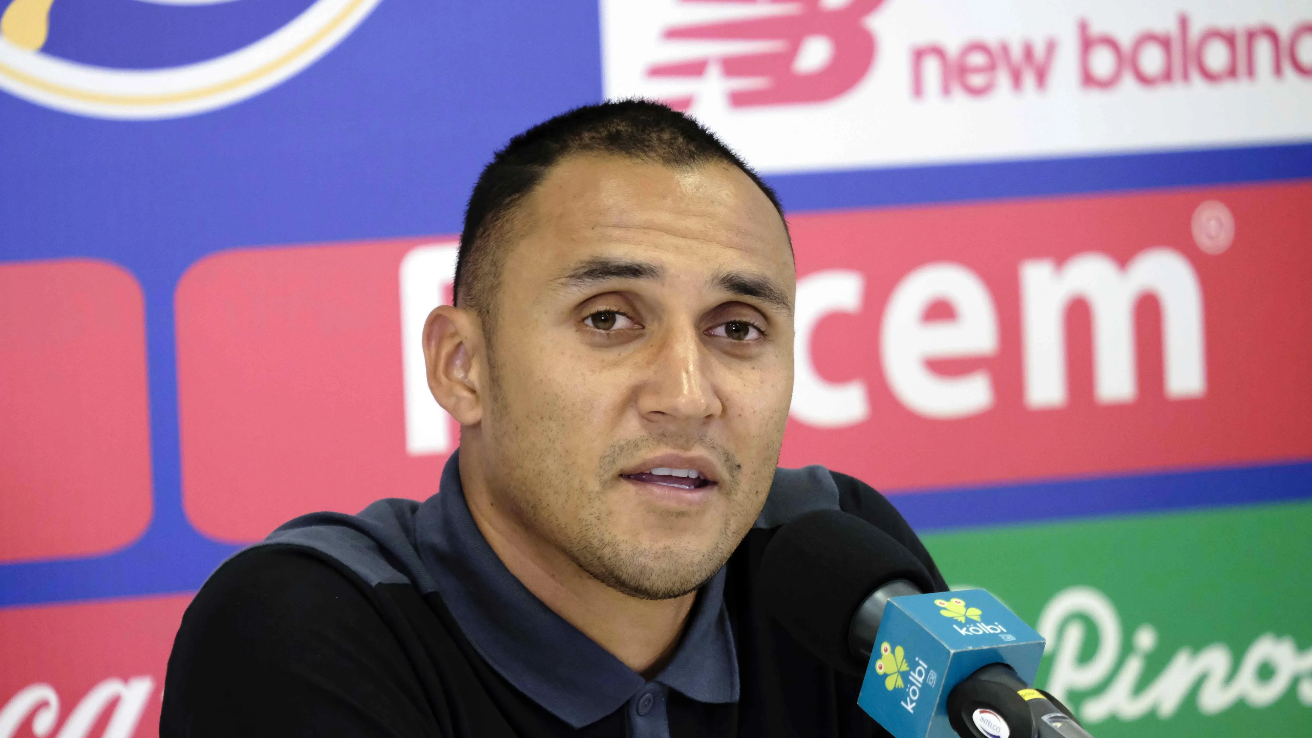 Keylor Navas, en rueda de prensa en Costa Rica