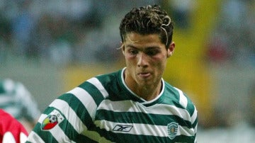 Cristiano, con el Sporting de Portugal