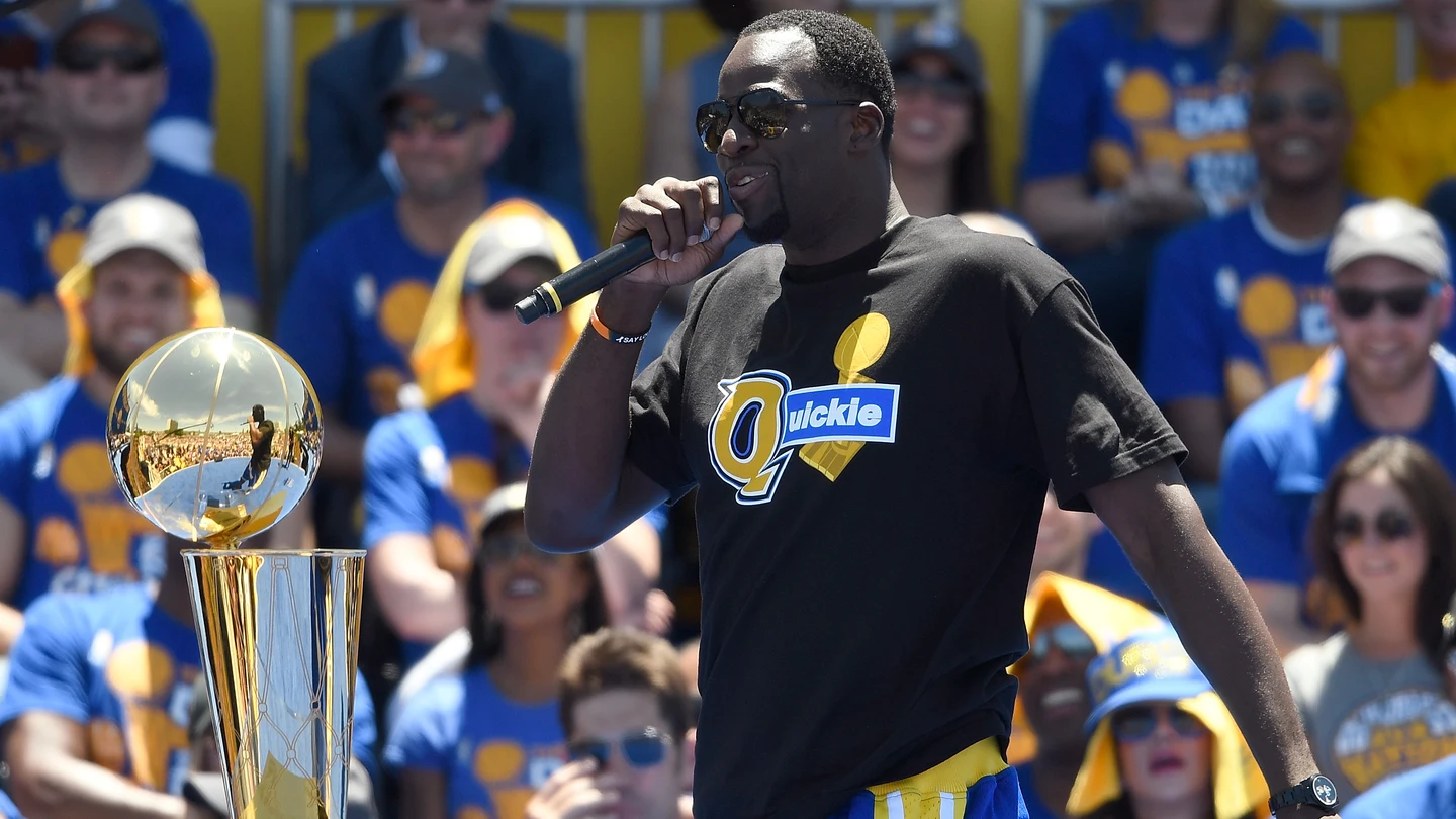 Draymond Green, con la camiseta de 'Quickie' ("Rapidito") Draymond Green, con la camiseta de 'Quickie' ("Rapidito")