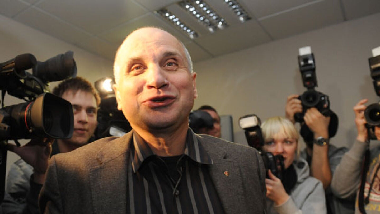 Gedvydas Vainauskas, durante un acto