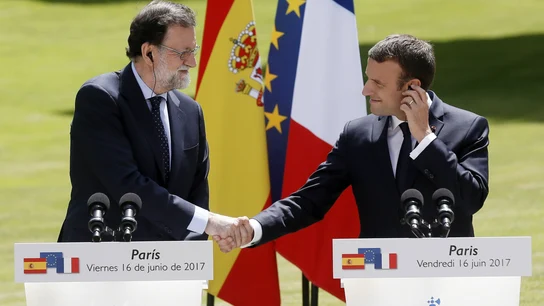 Encuentro entre Rajoy y Macron Encuentro entre Rajoy y Macron