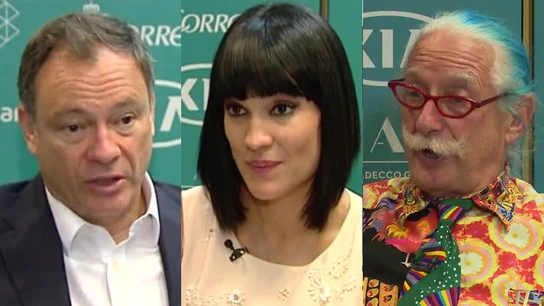 López-Alegría, Irene Villa y Patch Adams López-Alegría, Irene Villa y Patch Adams