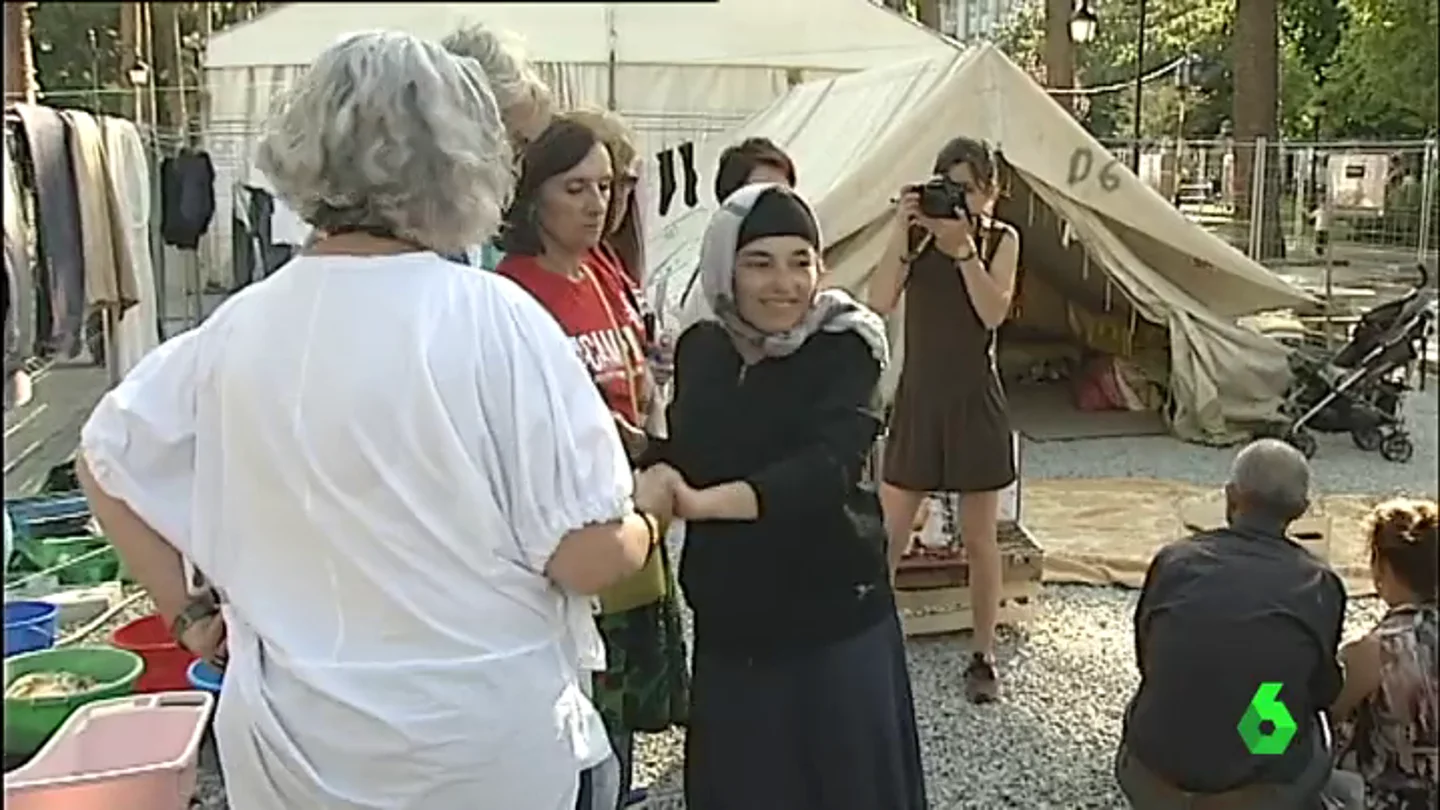 El campo de refugiados en pleno centro de La Coruña El campo de refugiados en pleno centro de La Coruña