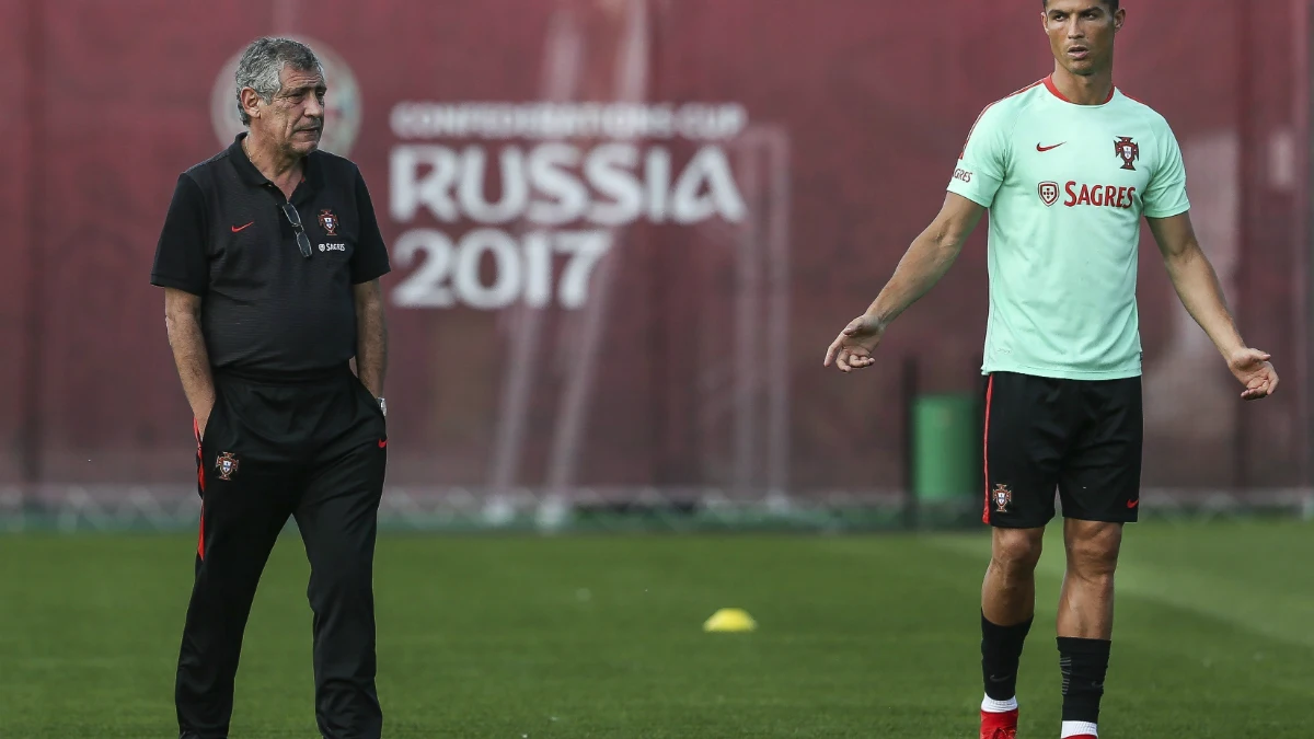 Fernando Santos, con Cristiano