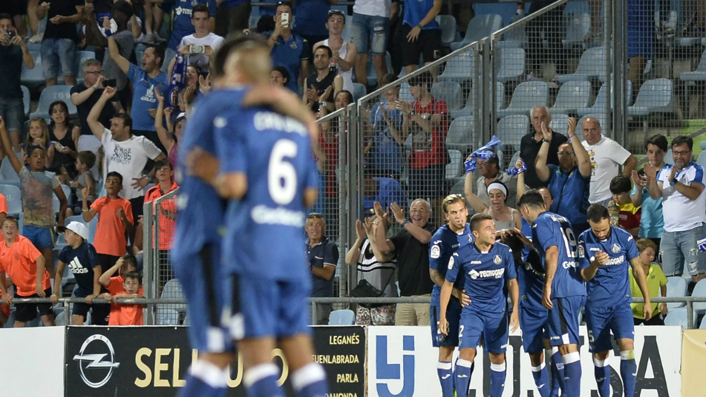 El Getafe celebra un gol El Getafe celebra un gol