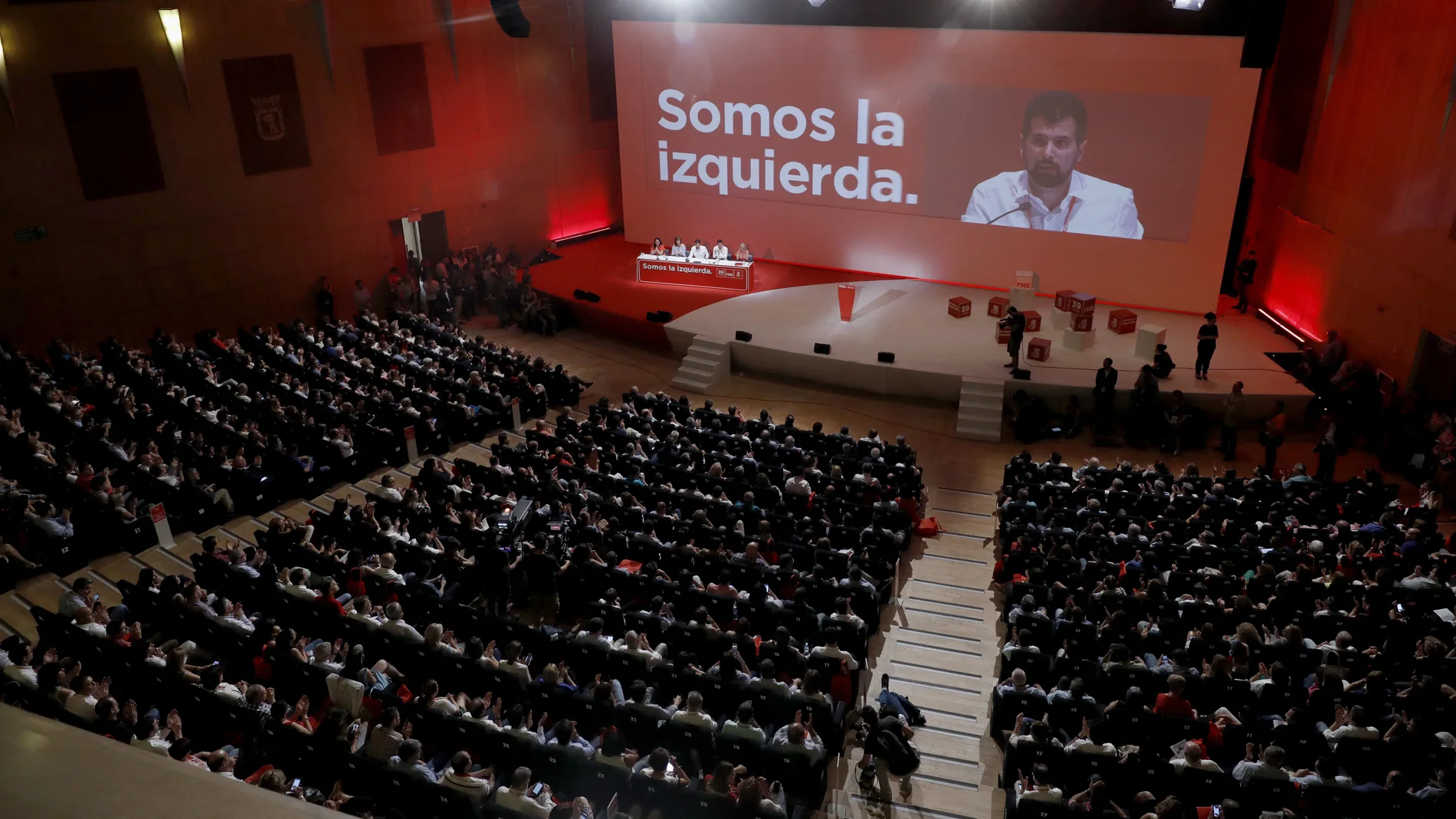 Luis Tudanca, presidente del Congreso Federal del PSOE, se dirigie a los delegados
