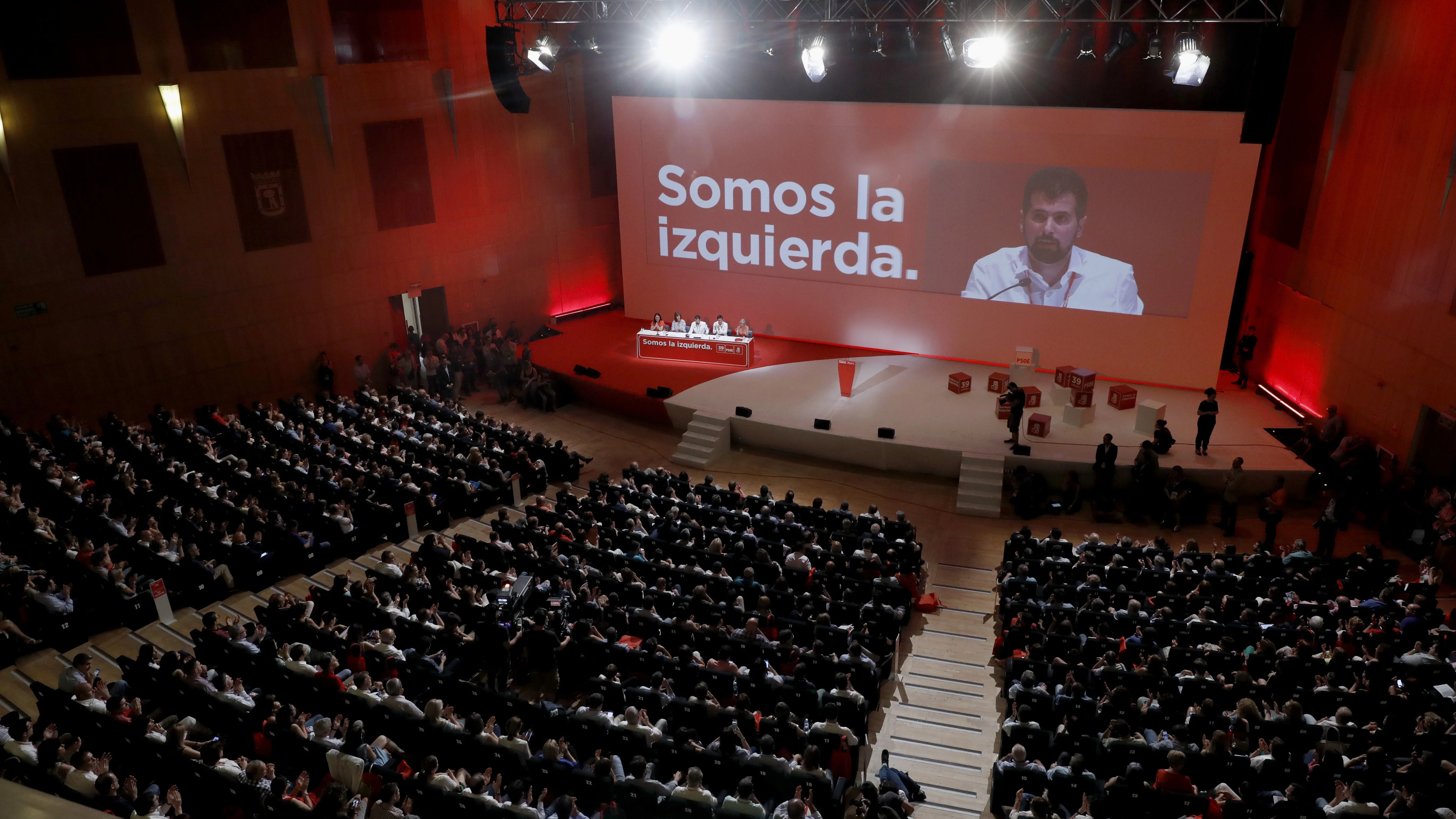 Luis Tudanca, presidente del Congreso Federal del PSOE, se dirigie a los delegados