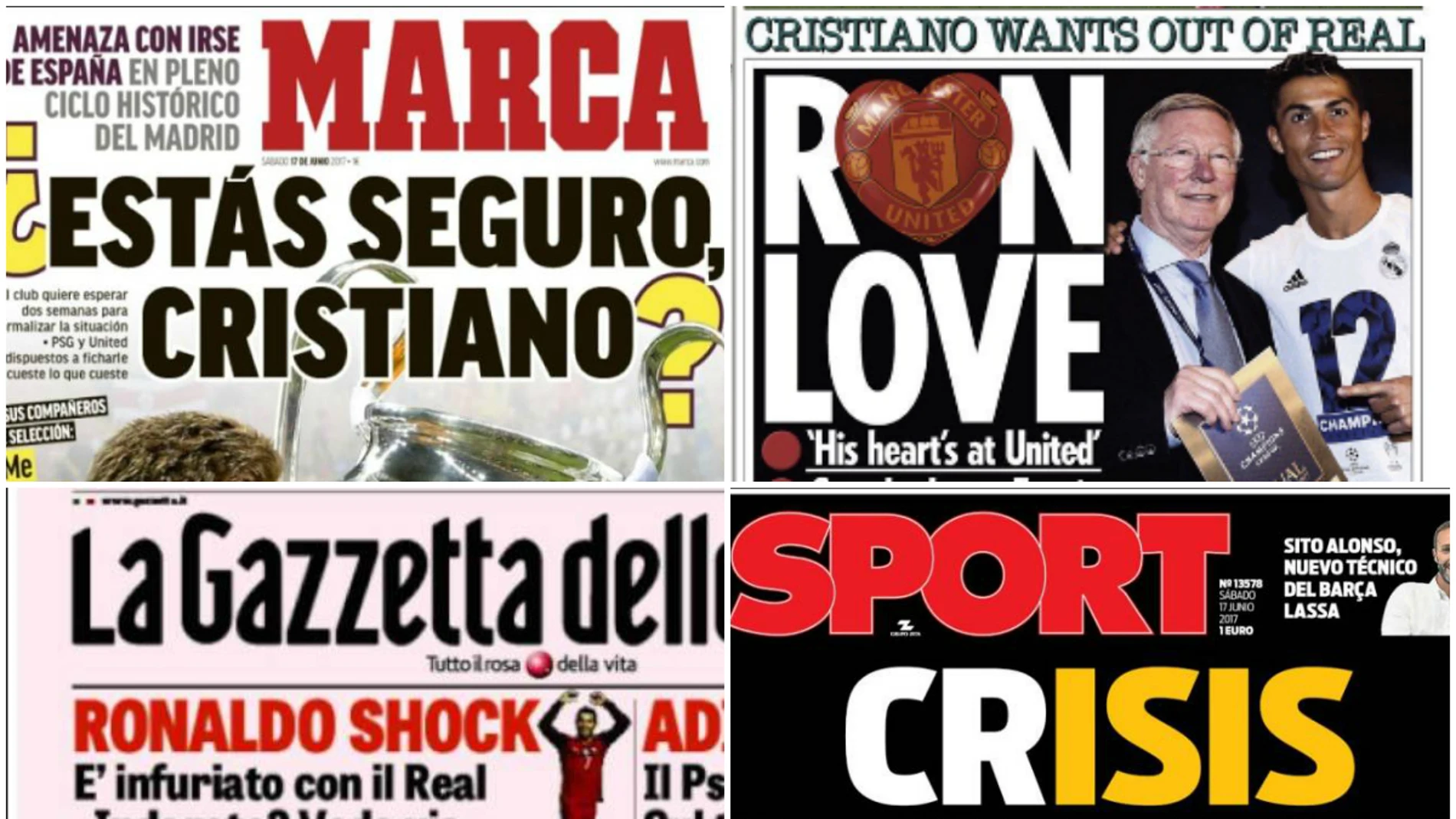 Las portadas de los principales diarios tras la noticia de Cristiano Ronaldo
