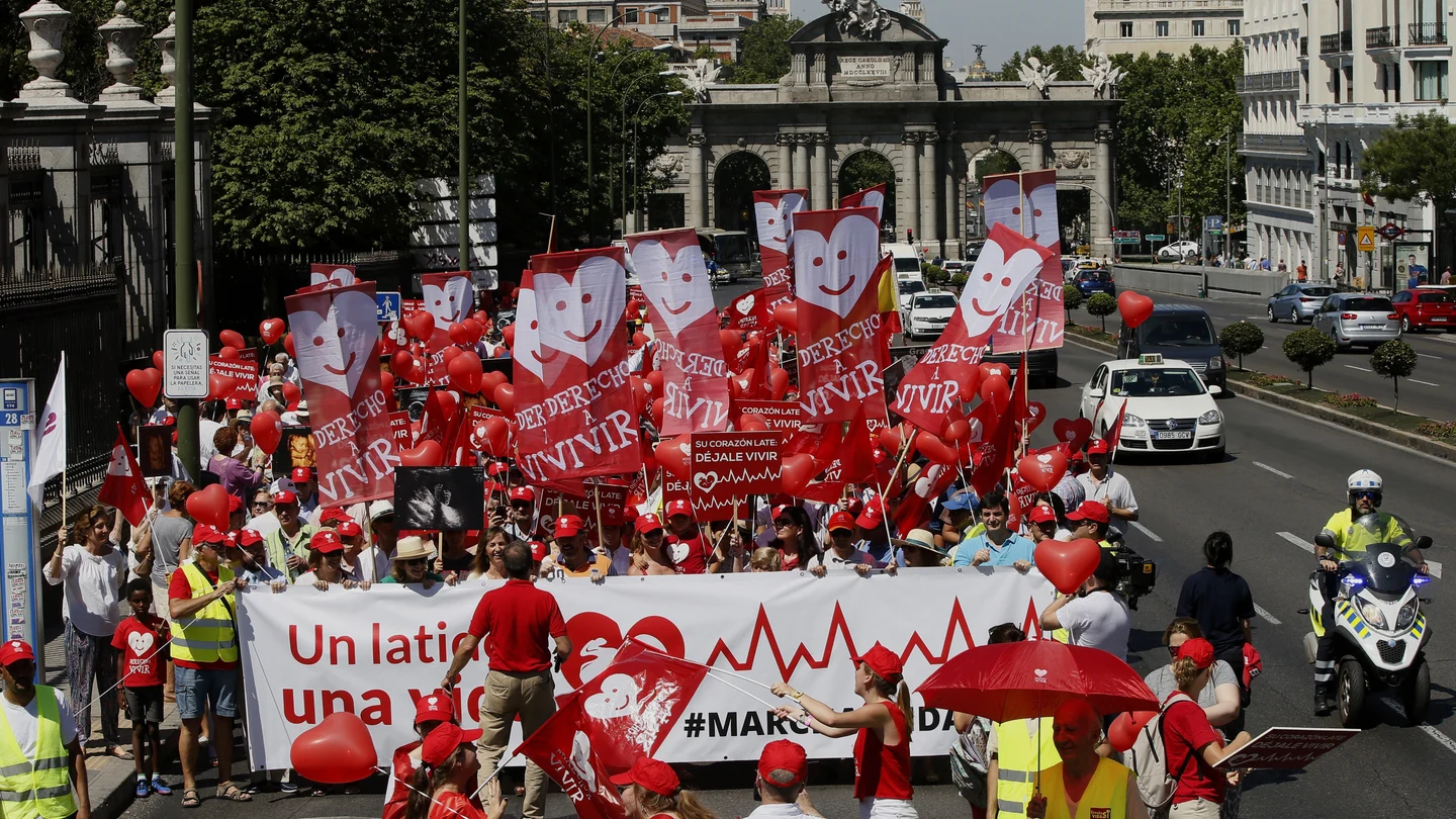 Participantes en Madrid en la VII Marcha por la Vida convocada por Derecho a Vivir Participantes en Madrid en la VII Marcha por la Vida convocada por Derecho a Vivir