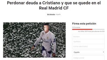 La petición de change.org de Cristiano Ronaldo