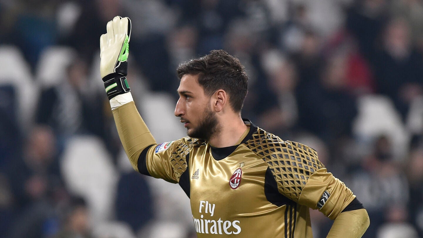 Donnarumma, en un partido con el Milan
